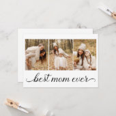 Carte 3 Collage Photo Meilleure Maman Pour Toujours (Devant/Arrière en situation)