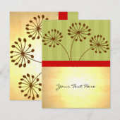 Carte 3 Fleurs Brown (Devant / Derrière)