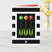 Carte 3 Fleurs Fibonacci sur Gras Gras Graduation (Fleur jaune)