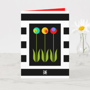 Carte 3 Fleurs Fibonacci sur Gras Gras Graduation