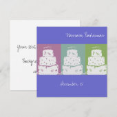 Carte 3 Gâteaux de Mariage (Devant / Derrière)