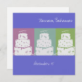 Carte 3 gâteaux Mariages (Devant / Derrière)