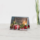 Carte 3 Image Rustic Holiday Grey Card (Devant)
