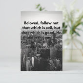 Carte 3 Jean 1:11 KJV Bible Ecriture Pic Greeting Card (Debout devant)