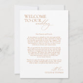 Carte 3 Jours Mariage Itinéraire Élégant Script Moderne (Devant)