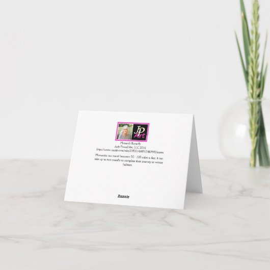 Carte 3 Monarch Butterfly Grey Note et BIG Card (Dos)