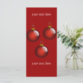 Carte 3 ornements rouges (Debout devant)