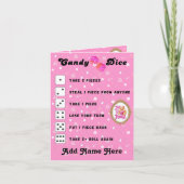 Carte 3 parties pour Retro Doll rose Anniversaire fille (Devant)
