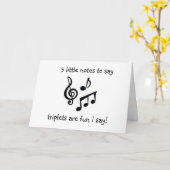 CARTE 3 PETITES NOTES À DIRE TRIPLETS DE FÉLICITATIONS (Fleur jaune)