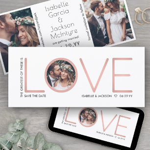Carte 3 Photo Corinthians Love Wedding Save Date