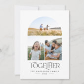 Carte 3 photo moderne arche bleue ensemble typographie (Devant)