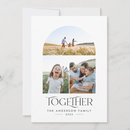 Carte 3 photo moderne arche rouge ensemble typographie (Devant)