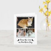 Carte 3 Scénario photo de papa chat chien animal de comp (Fleur jaune)