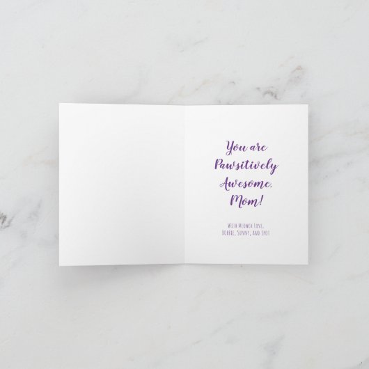 Carte 3 Script photo chat chien animal de compagnie enfa (Intérieur)