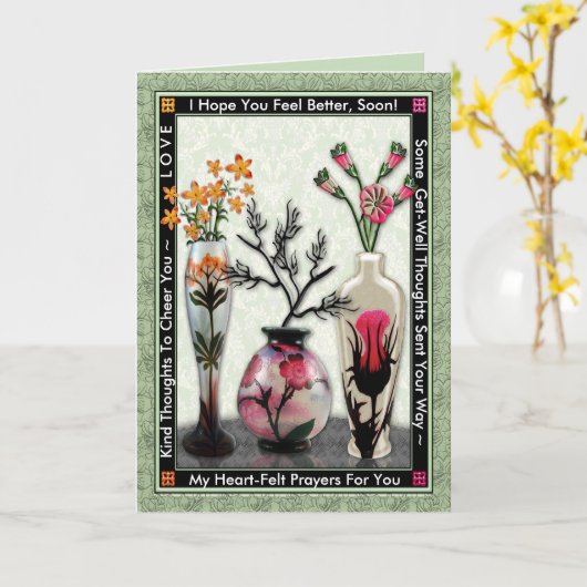 Carte 3 Vases (Fleur jaune)