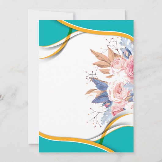 carte 3d fleur élégante (Dos)