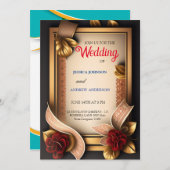 carte 3d fleur élégante (Devant / Derrière)