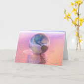 Carte 3D globe 12 (Fleur jaune)