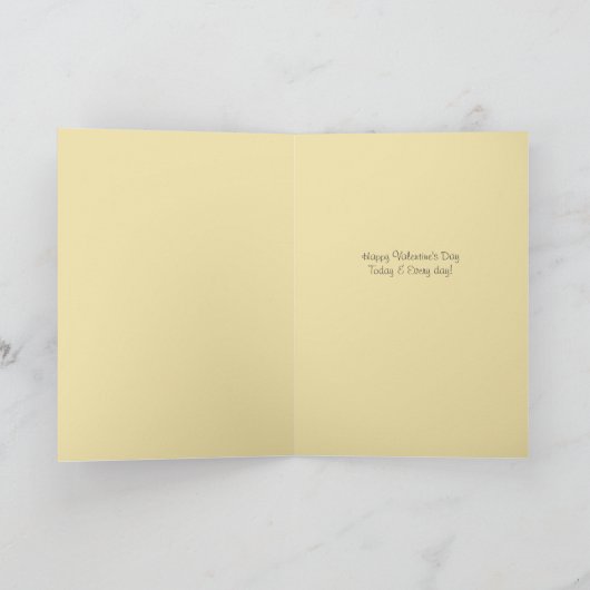 Carte 3D photo unique Saint-Valentin (Intérieur)