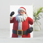 Carte 3D Santa Claus Christmas Greeting Card – Festive H (Debout devant)