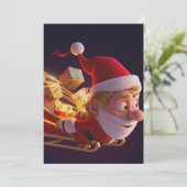 Carte 3D Santa Claus Christmas Greeting Card – Festive H (Debout devant)
