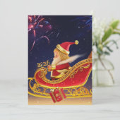 Carte 3D Santa Claus Christmas Greeting Card – Festive H (Debout devant)