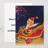 Carte 3D Santa Claus Christmas Greeting Card – Festive H (Devant / Derrière)