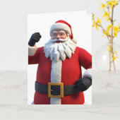 Carte 3D Santa Claus Christmas Greeting Card – Festive H (Fleur jaune)