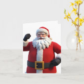 Carte 3D Santa Claus Christmas Greeting Card – Festive H (Fleur jaune)