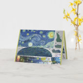 Carte 3D Van Gogh Starry Night Paper Craft (Fleur jaune)