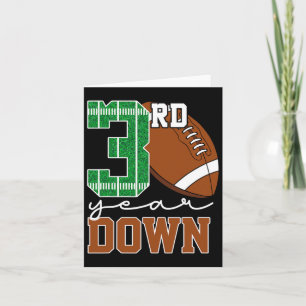 Carte 3e année de bas de football Lover 3e anniversaire