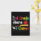 Carte 3e Année Ici Je Reviens Enseignant De Retour À L'É (Fleur jaune)