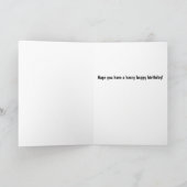 Carte 3e anniversaire avec ours assis (Intérieur)