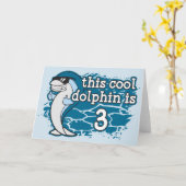 Carte 3e anniversaire de l'enfant Ce dauphin Cool est tr (Fleur jaune)