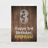 Carte 3e anniversaire : Pays inspiré par l'Ouest Look, n (Devant)