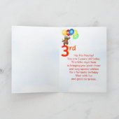 Carte 3e anniversaire Royal Teddy Bear (Intérieur)