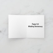 Carte 3e mariage anniversaire stonge que cuir (Intérieur)