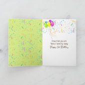 Carte 3e Ours d'anniversaire avec nom personnalisé (Intérieur)