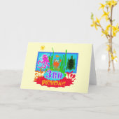 Carte 3ème Aventure sous-marine Tshirts d'anniversaire (Fleur jaune)