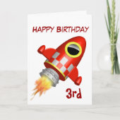 Carte 3ème thème de Rocket de joyeux anniversaire (Devant)
