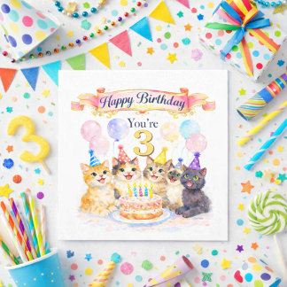 Carte 3rd Birthday For Girls - Cute Greeting Card