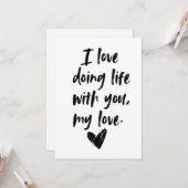 Carte 3rd wedding anniversary (Devant/Arrière en situation)