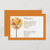 Carte 3x5 - Arbre d'automne moderne automne automn (Devant / Derrière)