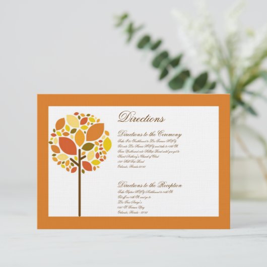 Carte 3x5 - Arbre d'automne moderne automne automn (Debout devant)