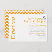 Carte 3x5 Directions Gris Jaune Nom Chevron (Devant / Derrière)