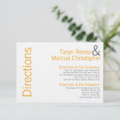 Carte 3x5 Directions Gris Jaune Nom Chevron (Debout devant)