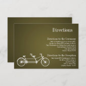 Carte 3x5 Directions Whimsical Brown Double Vélo (Devant / Derrière)