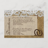 Carte 3x5 Mariage Chaussures Cheval sur Burlap (Devant)