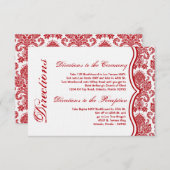Carte 3x5 Rouge Blanc Damas Lace Impression (Devant / Derrière)