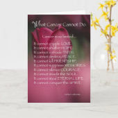 Carte 4021 Ce que le cancer ne peut pas faire (Fleur jaune)